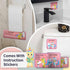 Potty Training Reward Chart, 35 Reusable Stickers, Crown, Instructional Stickers, Unicorn
