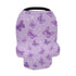 foixnub Baby Car Seat Canopy Covers Purple Butterfly White Star Nursing Breastfeeding Cover Multi-use for Infant