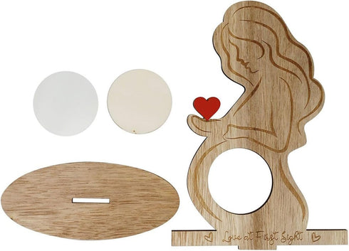 Generic Ultrasound Photo Frame In Wood Sonogram Picture Holder With Stylish Design, Pregnancy Announcements Keepsakes |