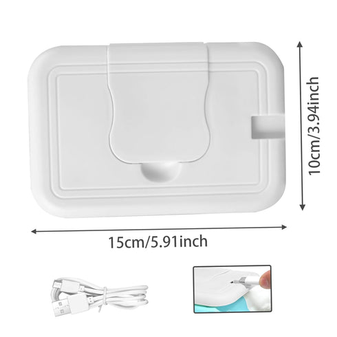 NASSMOSSE 45-55 Portable USB Baby Wipe Warmer Compact Wet Wipes Dispenser for Car Travel Winter