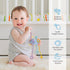 Montessori Pull String Toys for Baby, 100% Food Grade Silicone with Built-in Rattle Function, Easy to Clean (Blue)