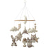 Whimsical Woodland Crib Mobile - Handmade Neutral Nursery Decor with Forest Animals and Clouds