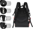 Hsnar Backpack Watercolor Checkered Daisy Waterproof Diaper Bag Large Capacity Baby Bag with Stroller Straps