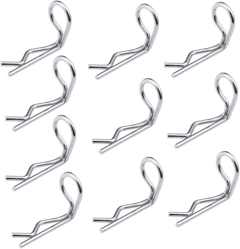 HobbyPark RC 90-Degree Angle Body Clips, Bent Springy Pins for 1/10 Scale Model Car Truck (20-Pack)