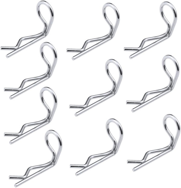 HobbyPark RC 90-Degree Angle Body Clips, Bent Springy Pins for 1/10 Scale Model Car Truck (20-Pack)