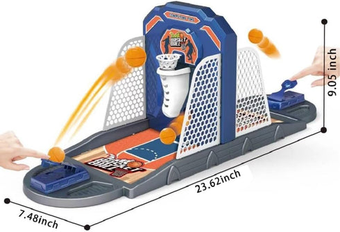 Basketball Shooting Game Toy, Desktop Table Basketball Games Set with Court, Move Basket, Light and Score Toy