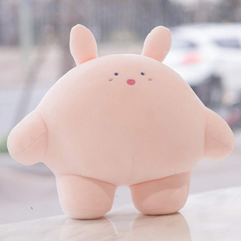 REFAHB 9" Soft Plush Rabbit Toy, Cylindrical Body Pillow for Kids, Cute Stuffed Animal