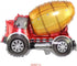 4Pcs Construction Balloons, Excavator, Dump Truck, Forklift, Mixer Truck, Crane Balloon for Birthday Party