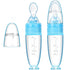 2 Pieces Silicone Baby Spoons Baby Feeding Spoon with Standing Base for