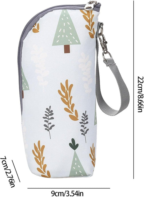 Rhinoon Insulated Baby Bottle Bag, Portable Breastmilk Storage Tote, Oxford Cloth Waterproof Feeding Bottle Pouch