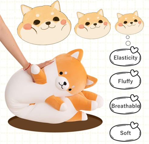 43.32'' Jumbo Dog Stuffed Animal, Long Dog Plush Pillow Toy, Cute Cartoon Soft Body Pillow Gift