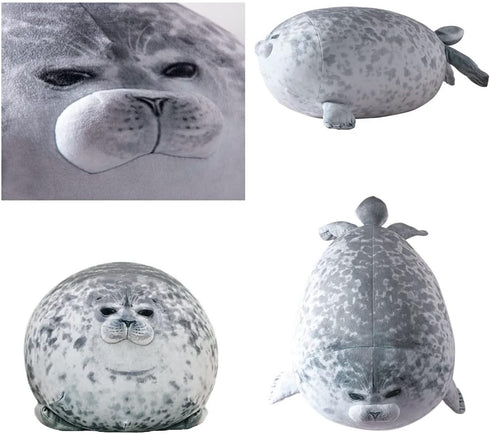 23.7 inch Large Seal Plush Pillow: Soft Stuffed Animal Toy ,Chubby Blob Seal Plushie for Boys Girls, Cute Room Decor