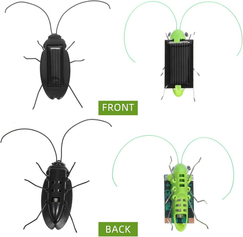 6pcs Lifelike Grasshopper Solar Powered Insect Toys - Moving Solar Toys for Boys Girls Educational Science