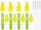 INVODA 12 Piece Sponge Nipple Bottle Brushes, Baby Bottle Brush with Nipple Cleaner, Replacement Heads, Straw Brushes