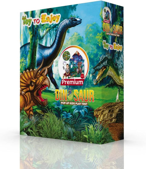 Dinosaur Pop Up Kids’ Play Tent by Toy To Enjoy, Indoor & Outdoor, Includes Remote Controlled Lights & 6 Toys