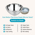 Ahimsa Stainless Steel Bowls for Kids, 12 Ounce Salad Bowls, Pediatrician Designed, Dishwasher Safe