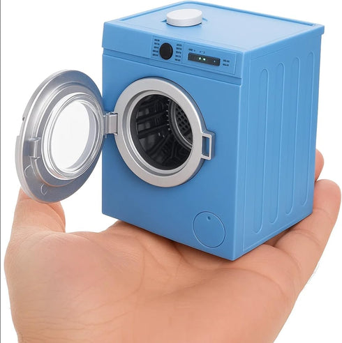 1:12 Mini Washing Machine Model - Real Rotating Drum Design, Dollhouse Miniature Washing Machine Furniture Appliance