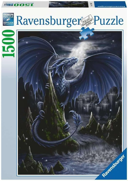 Ravensburger 1500 Pieces Puzzle - Black Blue Dragon