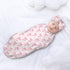 zhedongsj Set Pink Bow Baby Stuff Swaddle Blanket for Girls, Soft Newborn Swaddling Sack Shower Gift with Hat and Bow