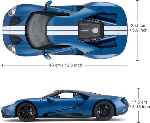 RASTAR RC Car | 1/14 Ford GT Remote Control Race Toy Car for Kids, Open Doors by Manual, Blue (2.4GHz)
