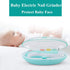 HANGER Nail File Trimmer 6 Electric Baby Nail File with Light - Grinding Heads Safe Nail Clippers Kit for Newborn