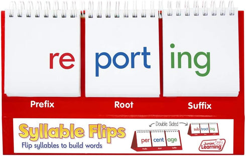 Junior Learning Syllables Flips Educational Action Games in Multicolor