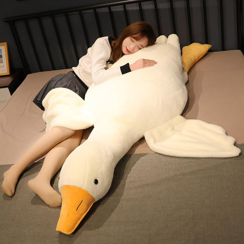 Giant Goose Stuffed Animal, 62.9 Inch Soft Plush Pillow, Cute Duck Plush Toy for Sleeping & Hugging