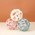 Silicone Teething Ball Toy, Tactile Sensory Ball Toy for Babies, Easy to Hold Design, Stretchy, Squisly, Soft (Milky