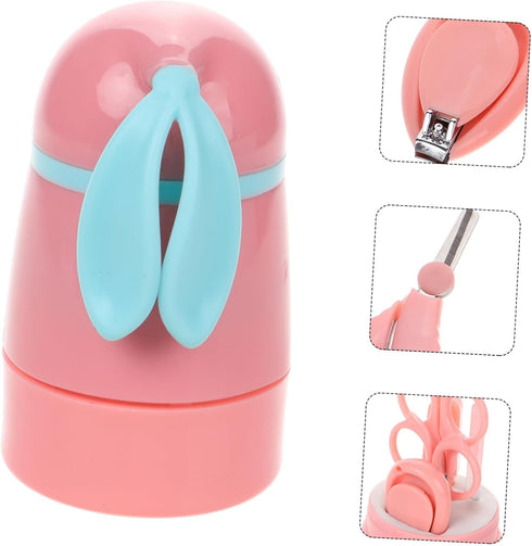 SECFOU Nail Kit Cute Case Grooming for Newborns and Toddlers Includes Nail Clippers Scissors and Tweezers Safe