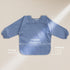 4 Pack POIKSHARK Long Sleeve Bib, Reusable Bib with Catch-all Pocket