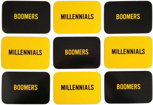 Millennials vs Boomers Trivia Card Game - The Imagineering Company, 200+ Questions to Test Your Generational IQ