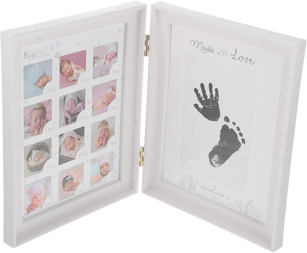 Cabilock Newborn Fingerprint Footprint Frame Growth Memory Photo Frame for Desktop Adornment