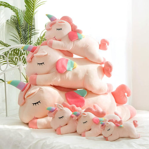Unicorn Plush Hugging Pillow, Big Stuffed Animal Body Pillow Toy Gifts for Kids, Valentine, Christmas (Pink, 39.3 in)