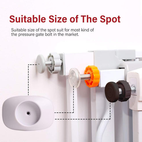 EUDEMON Safety Baby Gate Wall Protector - Wall Saver for Pressure Mounted Gate, 4 Pack, White
