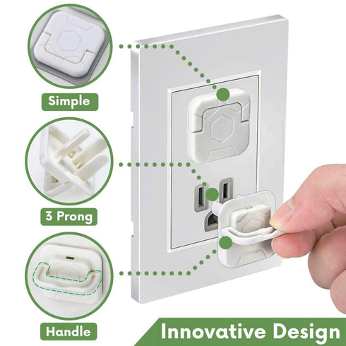 Outlet Covers Baby Proofing Socket Protectors Child Safety Plug Caps for US 3-Prong, 40 Pack