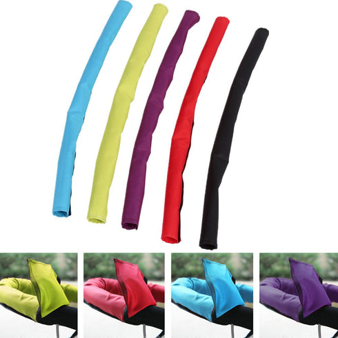 Black Fabric Handlebar Warmer Gloves for Baby Stroller