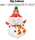 Giant 7pcs Christmas Decor Balloons Set, Mylar Foil Santa Claus, Elk, Snowman, Reindeer, Candy Cane, Tree