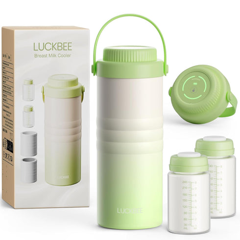 LUCKBEE Portable Breastmilk Cooler - 16oz Breast Milk Cooler Bottle with LCD