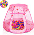 Baby Ball Pit for Toddlers - Kids Pop Up Play Tent with 50 Balls, Princess Toys for Indoor & Outdoor Play