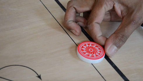 C2C Professional Tournament Carrom Striker, 15g, Silver, for 2-4 Players, 15+ Years