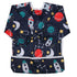 Baby Bib Sleeved Shirt With Pocket for Toddler Painting Drawing (Rocket) - 1-3 years old