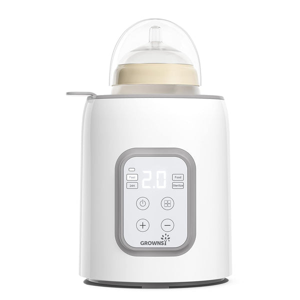 GROWNSY 8-in-1 Fast Baby Milk Warmer with Timer, Accurate Temperature Control, Defrost, Sterilizing, Heat Baby Food Jars