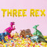 Three Rex Letter Balloon for Three Year Old Birthday, Dinosaur Party Decor, Dino Theme Decorations Supplies (16inch,