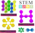 RAINBOW TOYFROG Star Flex STEM Building Toys - 70 Connector Blocks for Kids with Tote, Kindergarten & Preschool Table