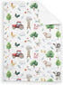 SqtmuHLuo Farm Animals Baby Blanket for Boys Girls Neutral Farm Pig Sheep Cow