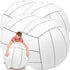 Libima 27 Inch Giant Inflatable Volleyball - Large Beach Volleyball for Outdoor Activity Games Sports Themed Party