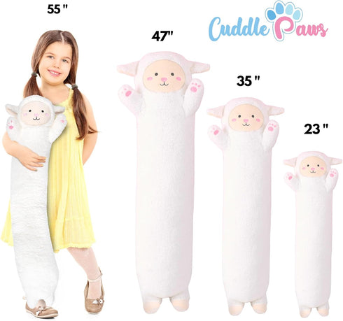 Lamb Body Pillow for Kids - 35 inches, Lamb Stuff, Plush, Gifts, Cuddle Pillow for Girls & Girlfriends