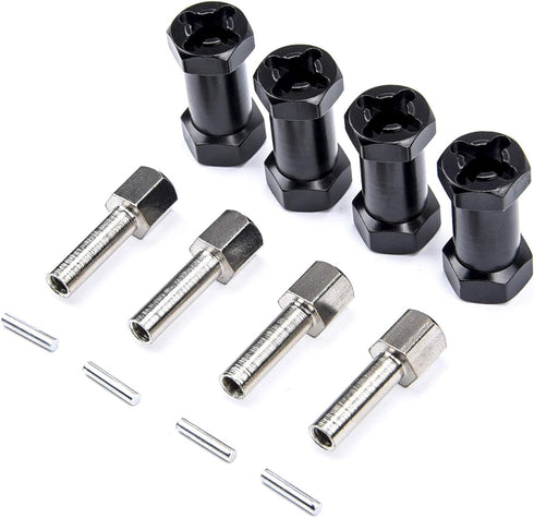 Readytosky 12mm Wheel Hub Hex Spacer, 25mm Offset Extension Drive Adapter for 1/10 Traxxas Rustler