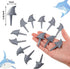 Blulu 36 Pcs Shark Fin Cupcake Toppers, Ocean Animals Theme Party Picks for Baby Shower, Birthday, Summer Decorations