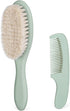 BumbleBee Newborn Baby Hair Brush & Comb Set - Wooden Brush with